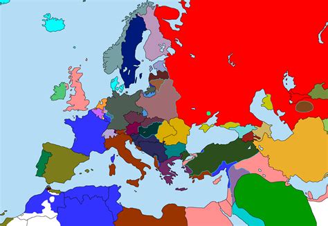 The Map Of Europe In 1920: A Historical Overview - World Map Colored Continents