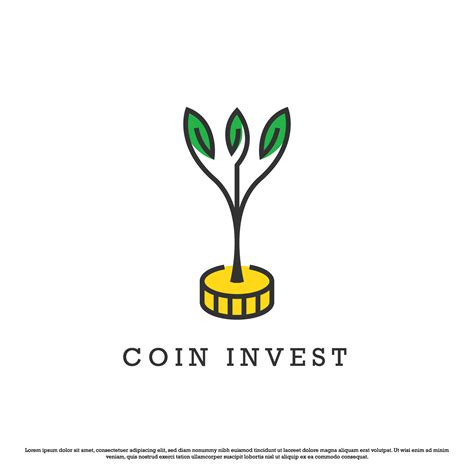 Money Investment Logo Design Illustration Money Coin Cartoon Icon