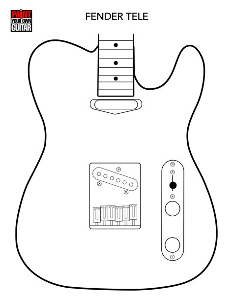 Guitar Body Templates Printable Word Searches