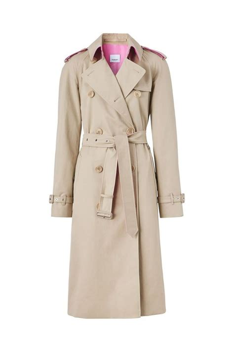 Burberry Trench Coat Detalhes Contrastantes Em Gabardine De