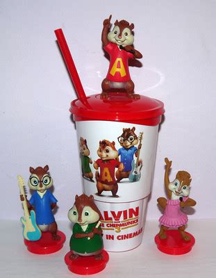 Cup topper figures Alvin and the chipmunks-3 Full Set+ collectible ...