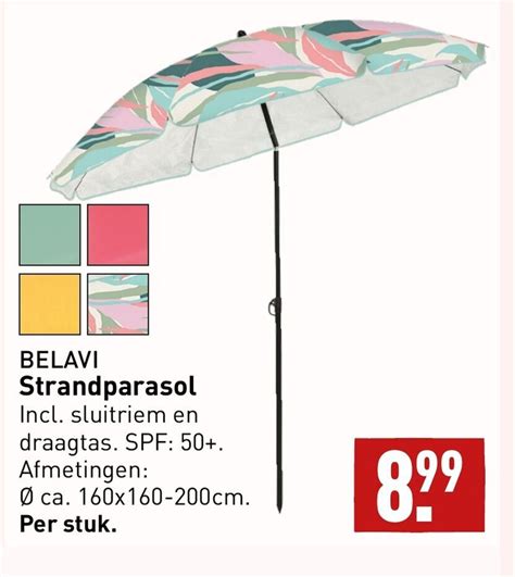 Belavi Strandparasol Ca X Cm Aanbieding Bij Aldi