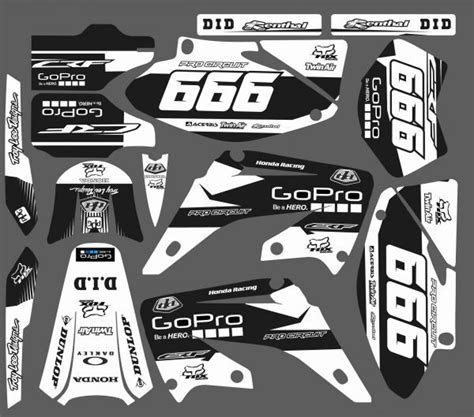 Graphic Kit Honda 450 CRF 2002 2004 GoPro Kitdeco Moto Fr