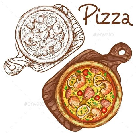 Pizza Vectors Graphicriver Page In Chalk Drawings Pizza