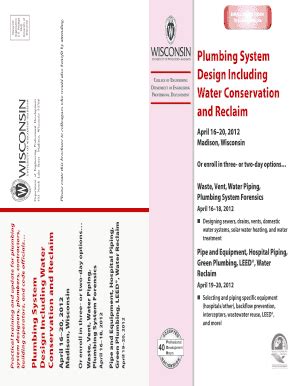 Fillable Online Epdfiles Engr Wisc Plumbing System Design Including