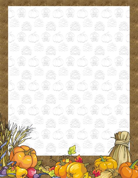 Thanksgiving Stationery Templates Free - Printable Templates