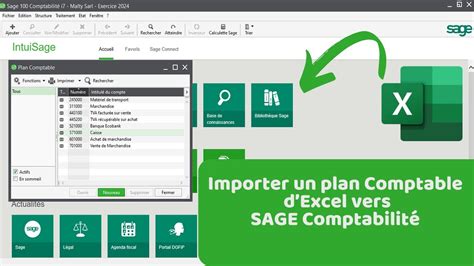 Importer Un Plan Comptable D Excel Pour Sage Comptabilit Youtube