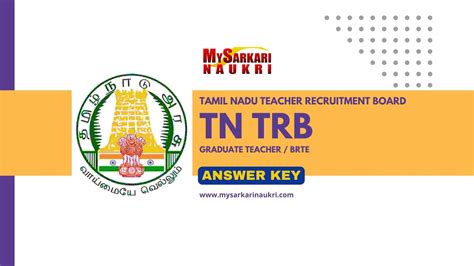 TN TRB Graduate Teacher Answer Key Out Exam Key Objections