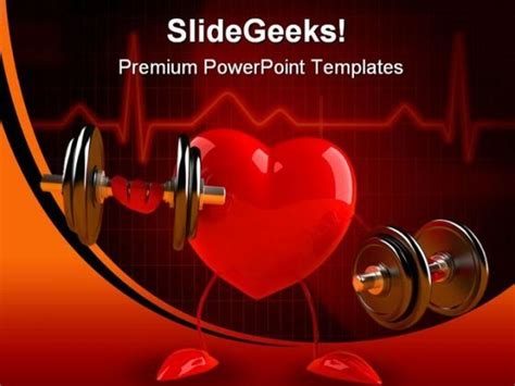 Fun Heart Science Powerpoint Template 0610