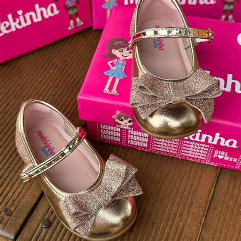 Sapato Infantil De Menina - Sapato Infantil Menina Bebê Palmilha Confortável Sapatilha Fechada ...