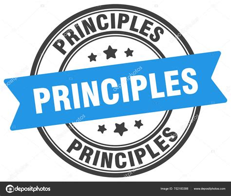principles stamp principles sign label transparent background stock