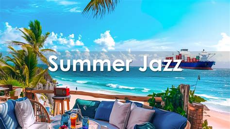 Elegant Bossa Nova Jazz Music Crashing Waves Sounds At Tropical