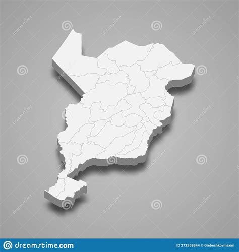 3d Isometric Map of San Marcos is a Province of Guatemala Stock Vector - Illustration of county ...