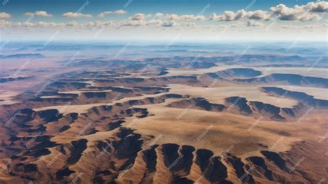 Premium Photo | Aerial view of plateaus at desert