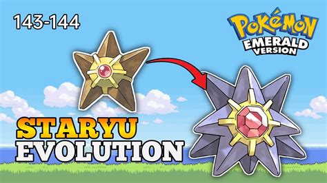 Pokemon Emerald How To Evolve Staryu Into Starmie Hoenn Pokedex