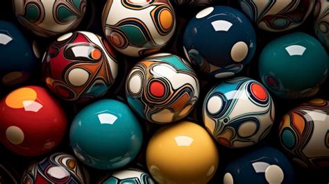 Premium AI Image | An abstract image of billiard balls forming interesting patterns on the table