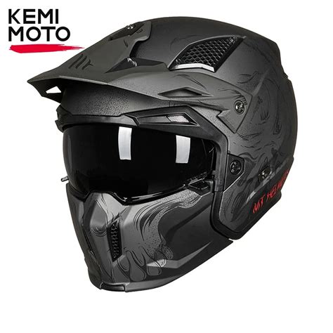 Motorrad Helm Offen Voll Gesicht Modular Abnehmbare Maske Moto Helm Ece