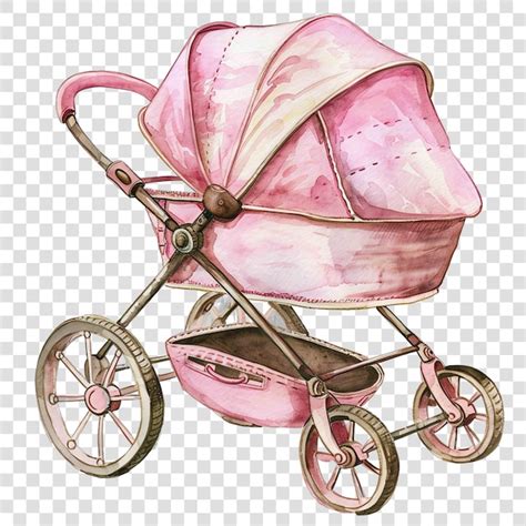 Stroller Illustration Watercolor Premium Ai Generated Psd