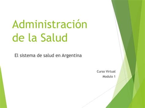 M U Sistema De Salud En Argentina Ppt