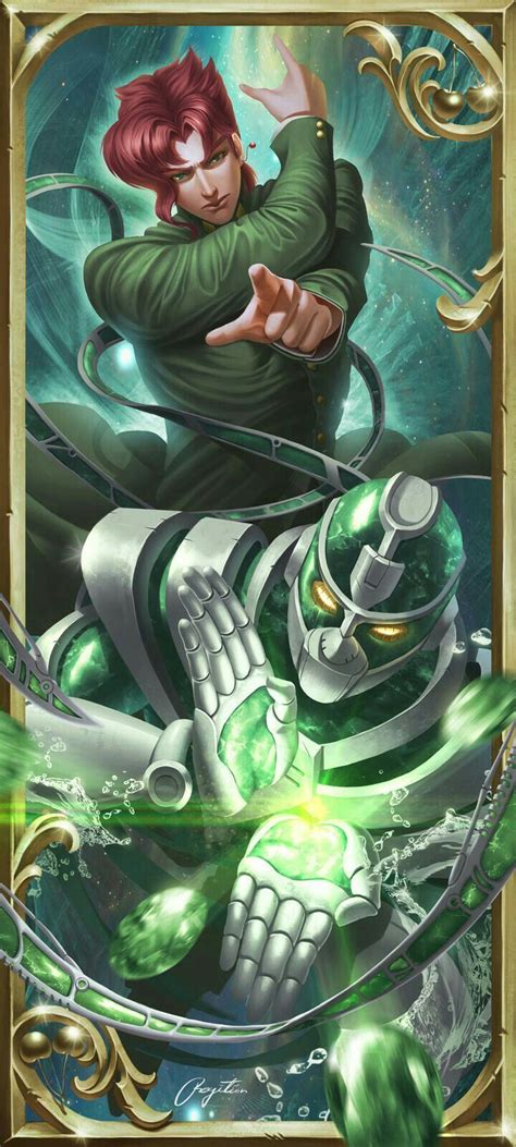 Kakyoin And Hierophant Green Иллюстрации Гики Аниме