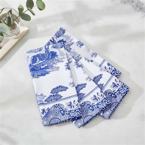 Pimpernel Blue Italian Set Of 4 Napkins Blueandwhitethailand