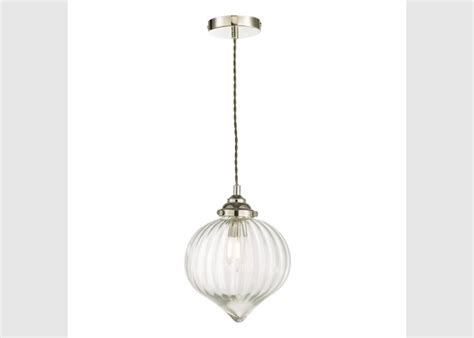 Mya Light Single Pendant Polished Nickel Glass