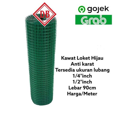 Jual METERAN KAWAT LOKET HIJAU KAWAT AYAK KAWAT RAM UKURAN 1 4 Inch