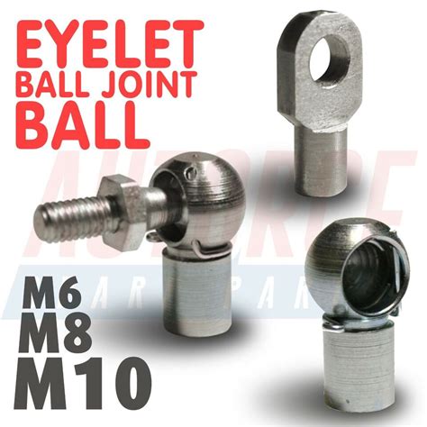 BALL JOINT EYELET BALL FEMALE END FITTINGS M6 M8 M10 UNIVERSAL GAS