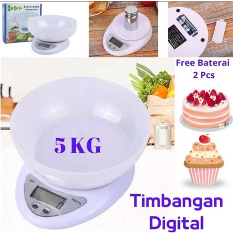 Jual TIMBANGAN DIGITAL MANGKOK Timbangan Dapur Kue Digital 5 Kg