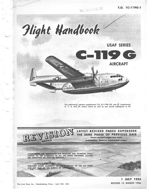 FAIRCHILD C-119 FLYING BOXCAR - Flight Manuals