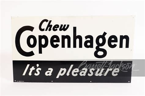 Nos 1950s Chew Copenhagen Tin Sign