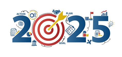 2025 New Year Goal Plan Action With Target Icons Business Plan