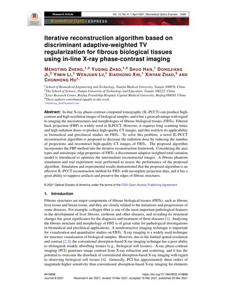 Pdf Iterative Reconstruction Algorithm Based On Discriminant Adaptive