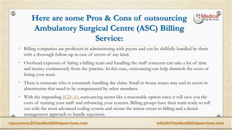 Ppt Pros Cons Of Outsourcing Ambulatory Surgical Centre Asc