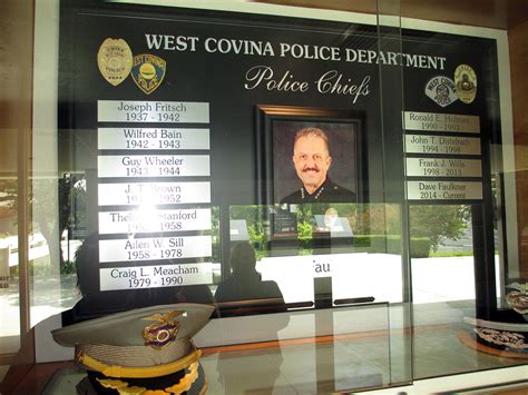 Badge Frame projects for the West Covina Police Department