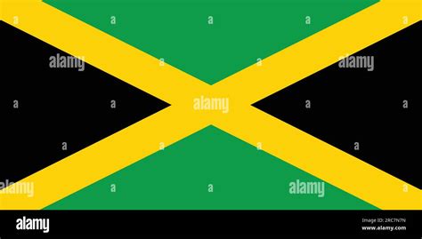 Flag Of Jamaica Vector Illustration Stock Vector Image And Art Alamy