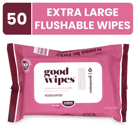 Goodwipes Flushable And Biodegradable Wipes With Botanicals Rosewater