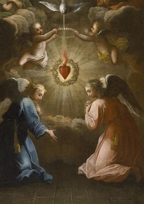 Ancien tableau de l autel secondaire du Sacré Cœur l Adoration du