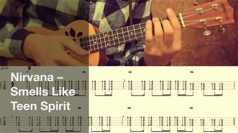 Nirvana Smells Like Teen Spirit Ukulele Tutorial Tabs Chords Youtube