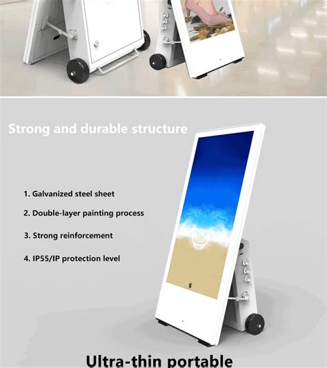 Movable Digital Poster Inch Portable Movable Waterproof Advertising