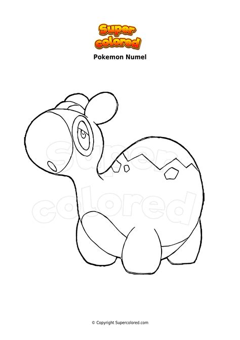 Dibujo Para Colorear Pokemon Numel Supercolored