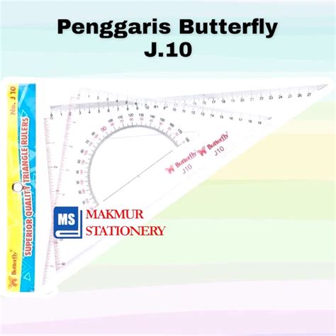 Jual Penggaris Set Segitiga Butterfly J 10 J 12 Shopee Indonesia