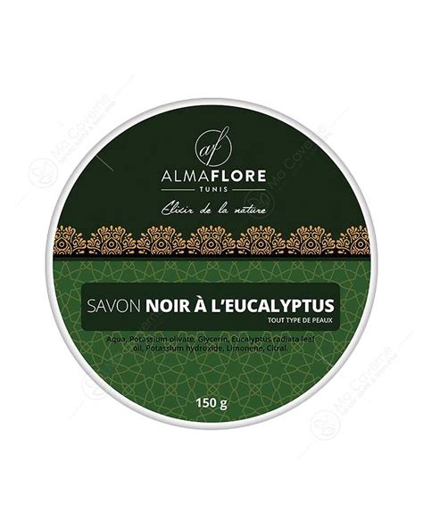 ALMAFLORE Savon Noir à L Eucalyptus 150g