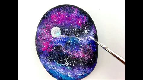 How To Paint A Galaxy Rock Galaxy Painting Diy Rock Painting