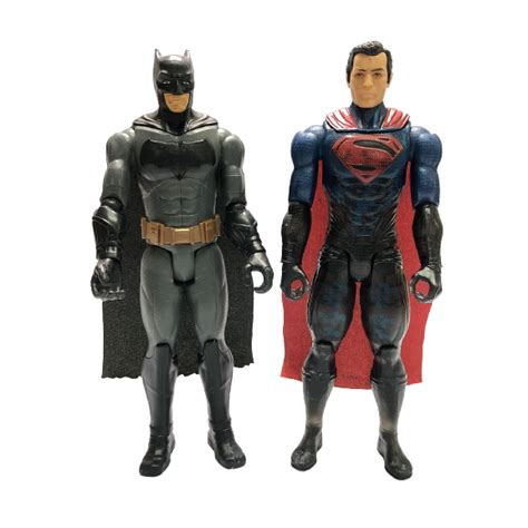 02 Bonecos Batman E Superman Dc Comics Mattel 30cm Shopee Brasil