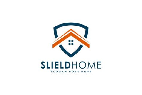 Home Shield Logo Design Vector Graphic By Dunia Creative Fabrica