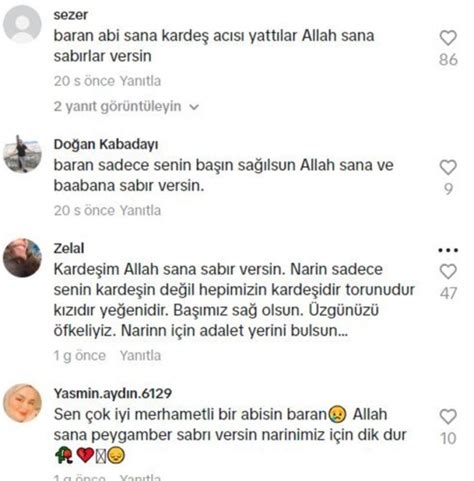 Narin in abisi Baran Güran ın TikTok hesabı ortaya çıktı Ailesi için