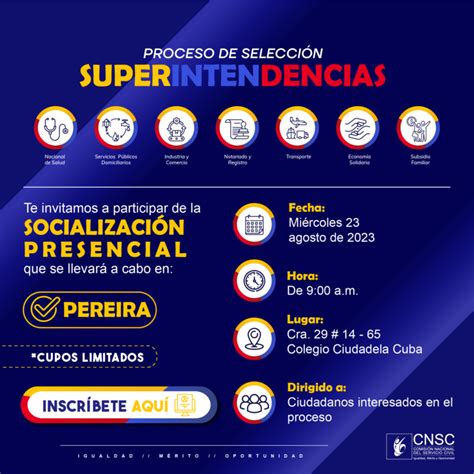 CNSC anunció concurso de méritos en siete Superintendencias a nivel