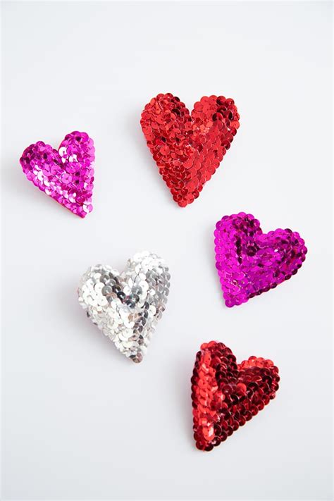 Diy Valentine Sequin Heart Pin Alice And Lois