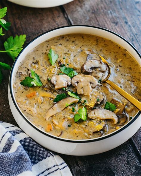 Creamy Vegan Mushroom Soup A Couple Cooks